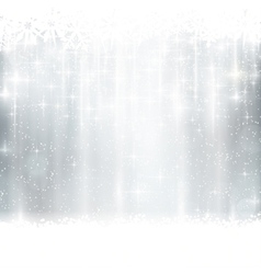 Silver winter Christmas background vector image