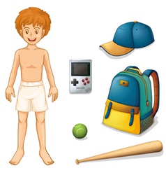 A baseball player vector image