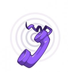 Blue telephone vector image