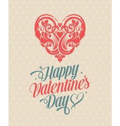 Happy Valentines Day Greeting Card vector image
