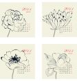 Calendar with flowers for 2011 vector image