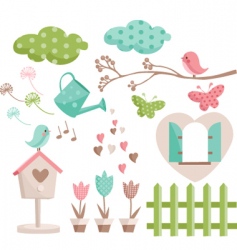 Nature icons vector image