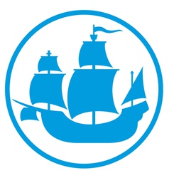 Old ship icon vector image