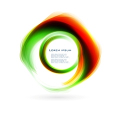 Abstract circle blue curve vector image
