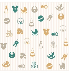 Baby seamless pattern vector image