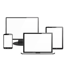 Computer Monitor Laptop Tablet PC and Smart Phone Computer Monitor Laptop Tablet PC and Smart Phone vector image