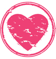 Heart grunge rubber stamp vector image