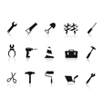 Set of black Construction hand tool icon vector image