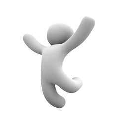 Human happy jump in air vector image