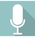 Microphone web icon flat design vector image