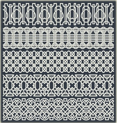 Set of seamless vintage borders in the form of Set of seamless vintage borders in the form of vector image