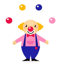 Juggling circus clowns vector image
