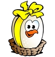 Egg ribbon basket vector image