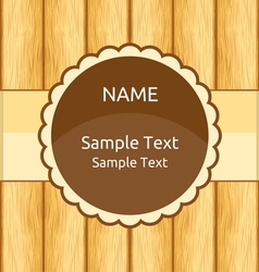 Wooden Invitation Greeting Card vector image