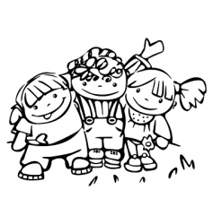 Happy children vector image