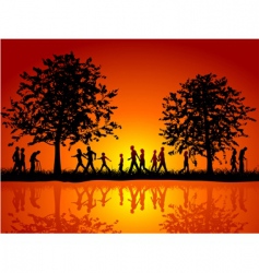Nature silhouette vector image
