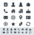 Contact icon set simplicity theme vector image