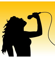 Female singer vector image