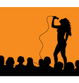 Female singer vector image