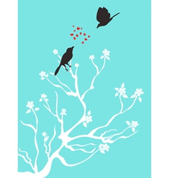 Birds talk love vector image