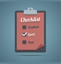 Clipboard with checklist vector image