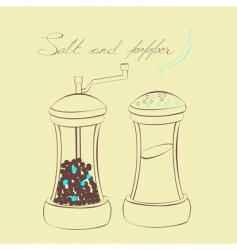 Salt and pepper vector image