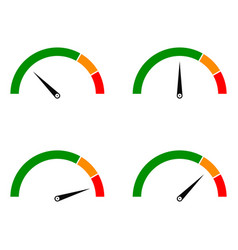 Speed metering color vector image