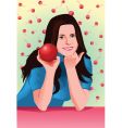 Cherry girl vector image