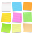 Colored Paper Notes vector image