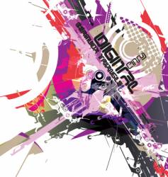 Digital city vector image