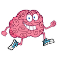 Running brain vector image