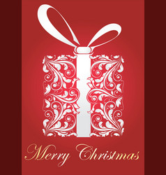 Christmas box vector image