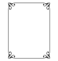 Simple ornamental decorative frame vector image