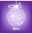 Christmas ball made from snowflakes christmas back vector image
