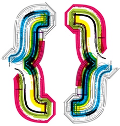 Technical typography vector image