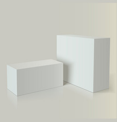 Photo realistic white packaging branding packaging vector image