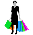 Shopping girl vector image