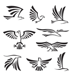 Eagle symbols vector image