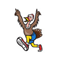 Turkey Run Runner Cartoon Isolated vector image