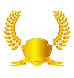 Shield with ribbon vector image