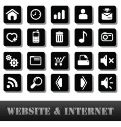 Web icons black vector image