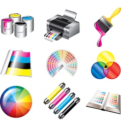 Icons print vector image