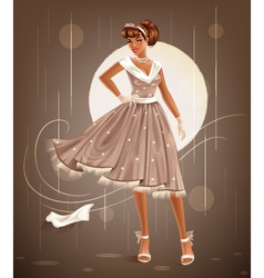Retro dress vector image