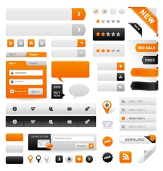 Web navigation set vector image