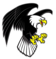 Flying eagle vector image