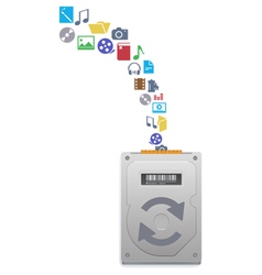 Hard disk drive vector image