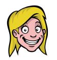 Female cartoon face vector image