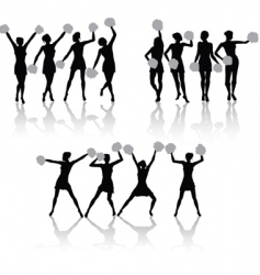 Cheerleader girls vector image