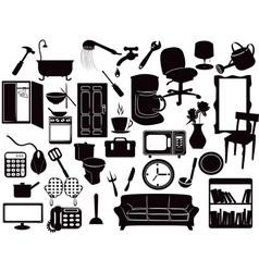 Furniture icons vector image