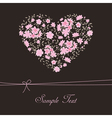 Beautiful floral heart vector image